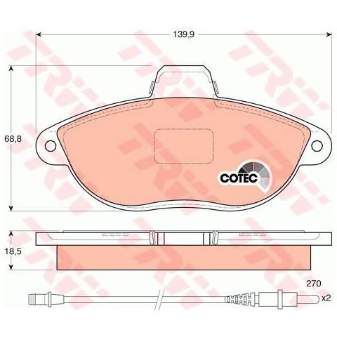 Kit Pastiglie Freno Gdb1216 - Foto 1