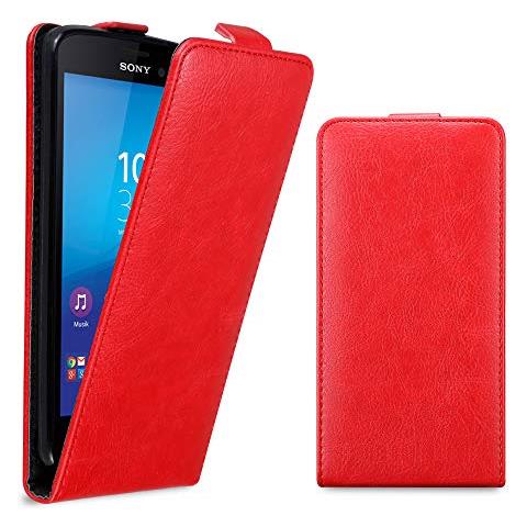 Custodia Compatibile Con Sony Xperia M4 Aqua In Rosso Mela - Coperchio Protettivo In Design Flip Con Chiusura Magnetica - Foto 2