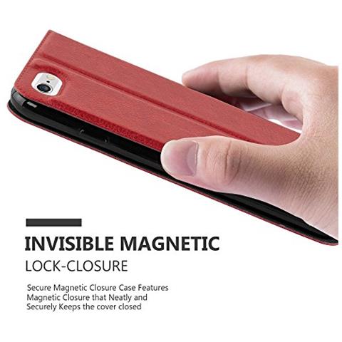 Cadorabo Custodia Compatibile Con Apple Iphone 6 Plus / Iphone 6s Plus In Rosso Zafferano - Coperchio Protettivo Con Chiusura Magnetica, Funzione Stand E 2 Finestre Di Visualizzazione - Foto 7