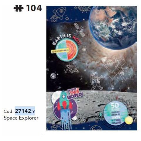 27142 - National Geographic Kids - Space Explorer - 104 Pezzi - Made In Italy - Puzzle Bambini 6 Anni + - Foto 1