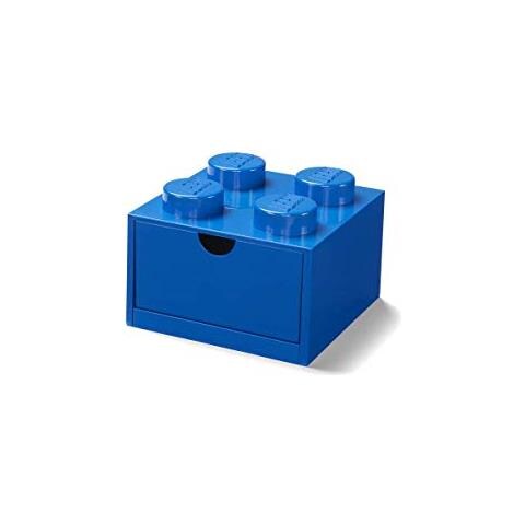 Cassetto Da Scrivania Con 4 Pomelli, Impilabile, Piccolo, Colore: Blu - Foto 1