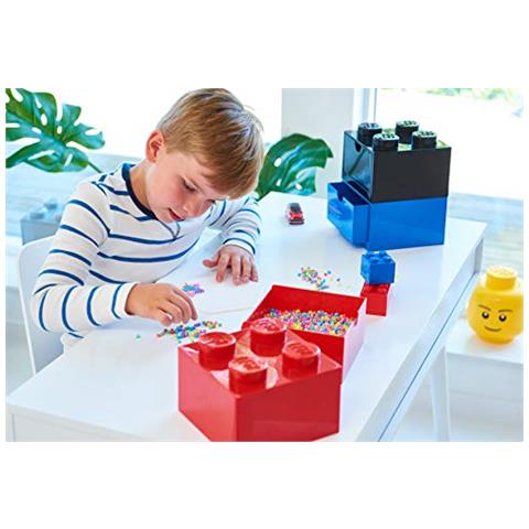 Cassetto Da Scrivania Con 4 Pomelli, Impilabile, Piccolo, Colore: Blu - Foto 3