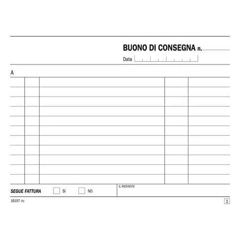 Blocco Buoni Di Consegna 11,5x16,5 Cm - 50x2 Copie Autoricalcanti 161570000 - Foto 1