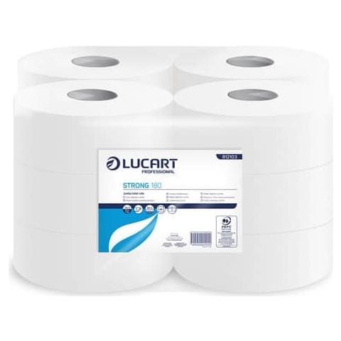 Carta Igienica Strong 180 M Mini Jumbo 2 Veli 12 Rotoli Da 486 Strappi - 812103u - Foto 1