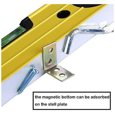 Lega Livella Giallo Siumir Magnetica Bilancia Idrostatica Righello 30 Cm 118 Pollici - Foto 4