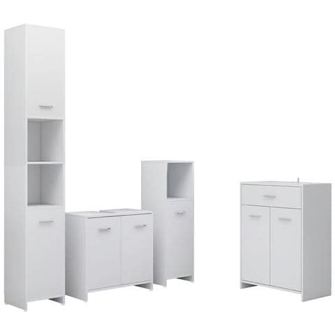 Set Mobili da Bagno 4 pz Bianco - Foto 1