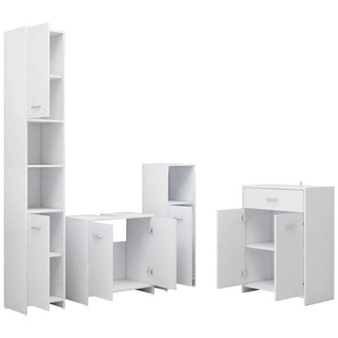 Set Mobili da Bagno 4 pz Bianco - Foto 10