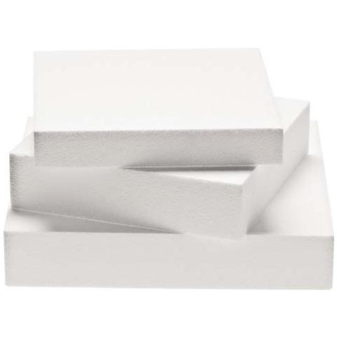 Polistorolo per torte quadrato 20 x 20 h. 7,5cm - Foto 2