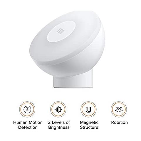 Luce Notturna Rimovibile Mi Motion Activated Night Light 2 Installazione Facile 3 in1 Rilevazione Movimenti Colore Bianco - Foto 5
