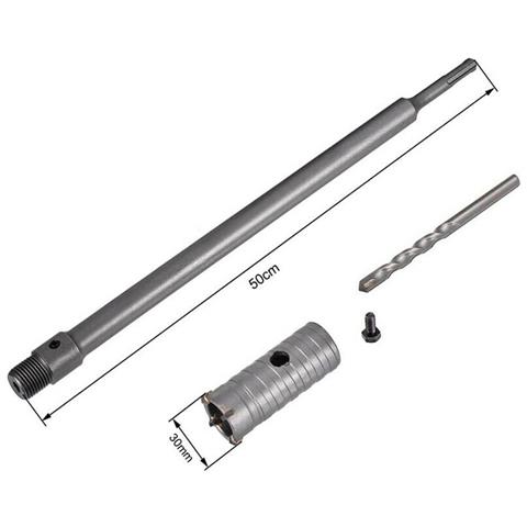 Fresa A Tazza 30 Mm Asta Prolunga. 50 Cm Per Trapano Attacco Sds Plus - Foto 1