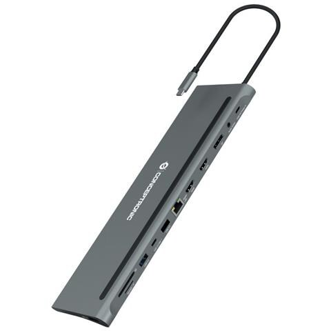 DONN17G replicatore di porte e docking station per laptop Cablato USB 3.2 Gen 1 (3.1 Gen 1) Type-C Grigio - Foto 1