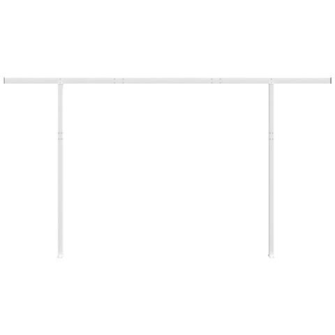 Set Pali Per Tenda Da Sole Bianco 450x245 Cm Ferro - Foto 3