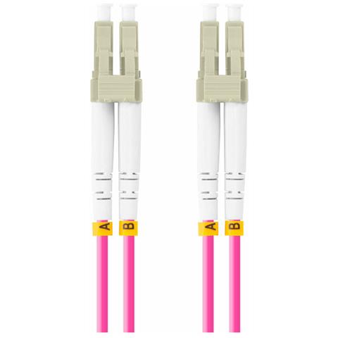 Tubo Flessibile FO-LULU-MD41-0010-VT Per Fibra Ottica OM4 Duplex Colore Violetta - Foto 1