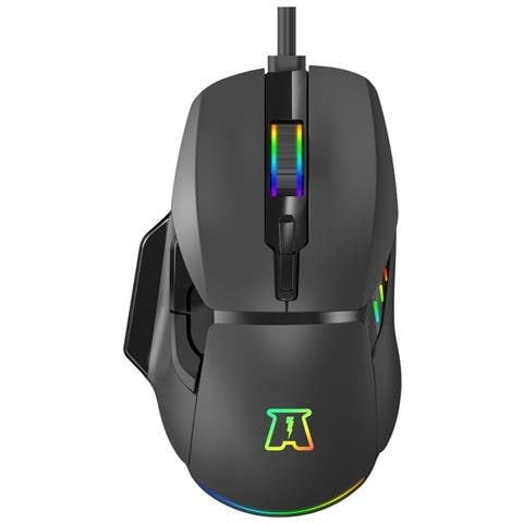 Mouse Gamer Cablato Otaku M05 12800dpi Rgb 6 Tasti Con Sensore Ottico, Nero - Foto 1
