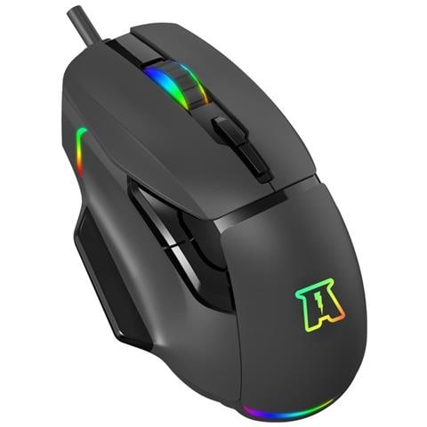 Mouse Gamer Cablato Otaku M05 12800dpi Rgb 6 Tasti Con Sensore Ottico, Nero - Foto 2