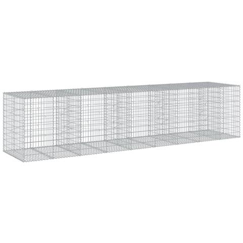 Cesto Gabbione Con Copertura 450x100x100 Cm In Ferro Zincato - Foto 2