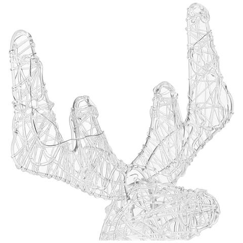 Renna Natalizia Luminosa Per Esterno 80 Led Bianco Freddo Addobbi 3d Natale - Foto 4