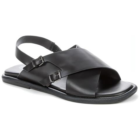 Black Casual Open Sandals Sandali Sintetico E Tessile Scarpe Donna Nero Eu 36, 937010/07-03 - Foto 1