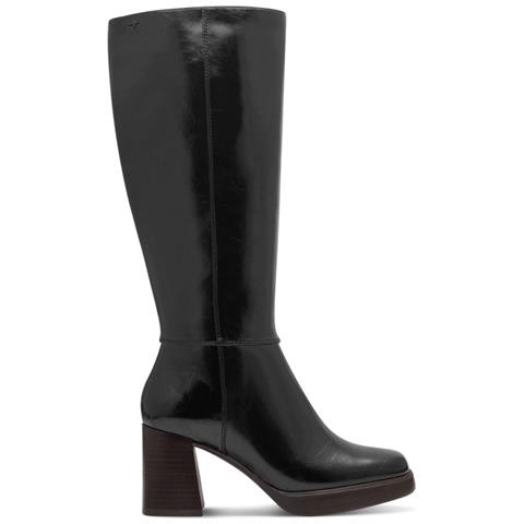 Black Casual Closed Long Heeled Boot Stivali Sintetico E Tessile Scarpe Donna Nero Eu 41, 1-25533-43 001 - Foto 2
