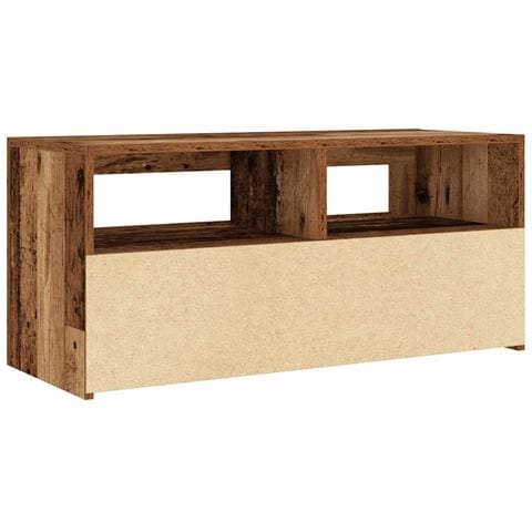 Mobile Porta TV con LED Legno Antico 90x35x40 cm Multistrato - Foto 2
