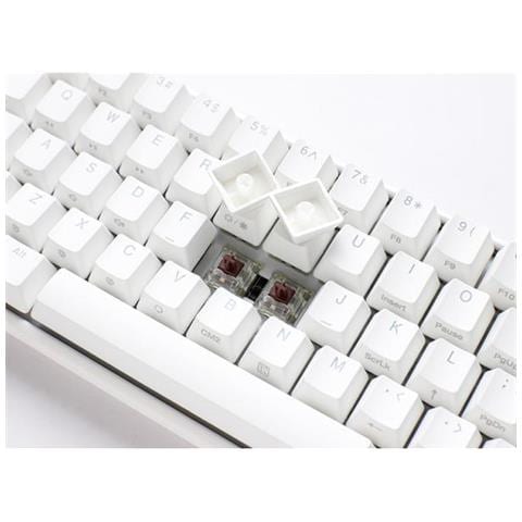 One 3 Classic Pure White Mini Gaming Tastatur Rgb Led - Mx-red Tastiera Usb Tedesco Bianco - Foto 2