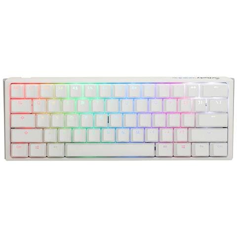One 3 Classic Pure White Mini Gaming Tastatur Rgb Led - Mx-red Tastiera Usb Tedesco Bianco - Foto 1