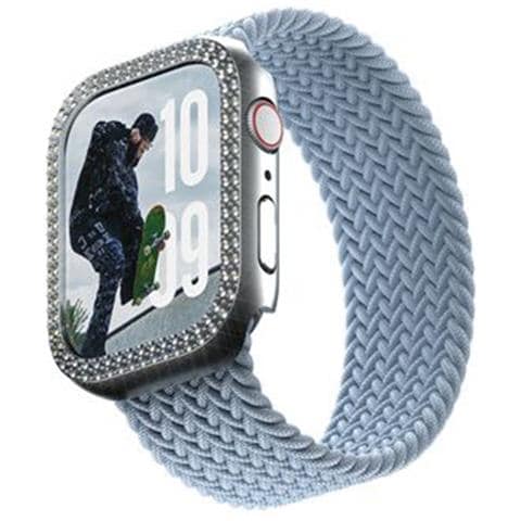 Custodia Per Apple Watch Serie 10 46 Mm Soft Bling, Argento - Foto 2
