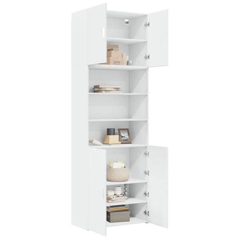 Credenza Bianca 80x42,5x249 Cm In Legno Multistrato - Foto 3