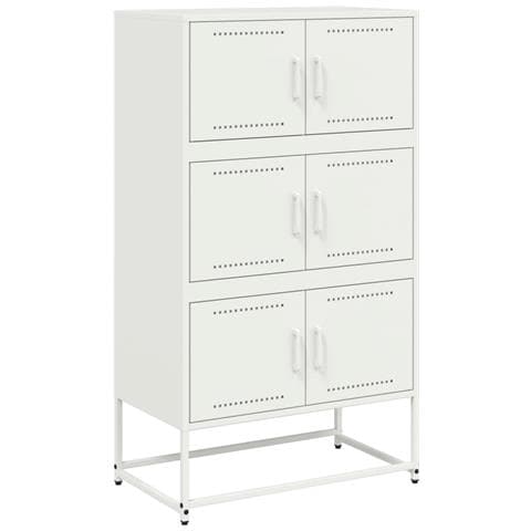Credenza Bianca 68,5x38,5x123,5 In Acciaio - Foto 2