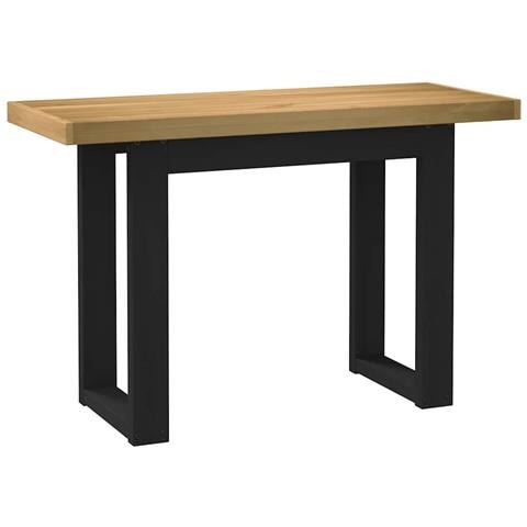 Scrivania Noain Gambe A Forma Di U 120x50x75 Cm Legno Massello - Foto 1