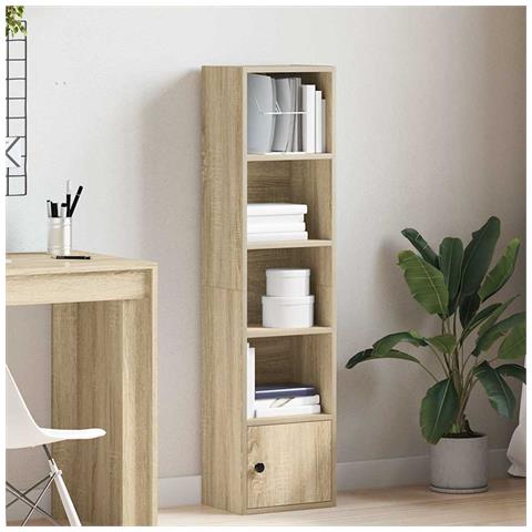 Libreria Rovere Sonoma 31x24x127 Cm In Legno Multistrato - Foto 3