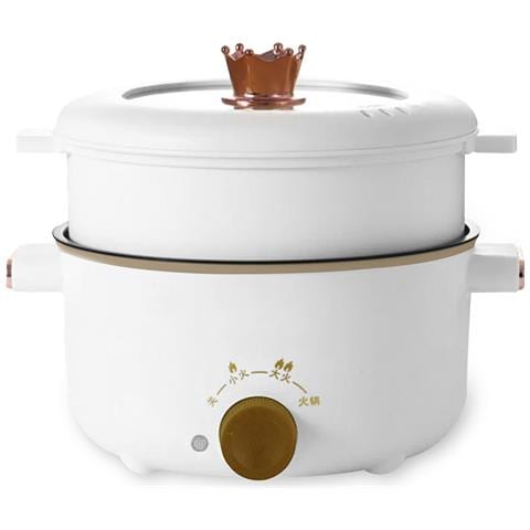 Pentola Elettrica Vaporiera Multifunzione 800w. Tre Temperature, 2.5l, Doppio Livello. Con Coperchio Trasparente. Vaporiera, Hot Por, Saltato, Ecc. - Foto 1