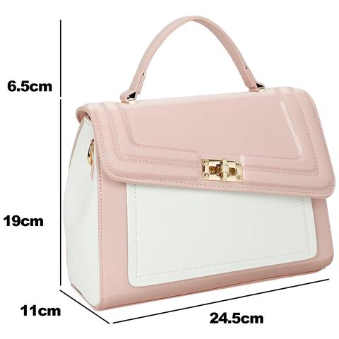 Borsa A Tracolla Da Donna In Similpelle, Rosa - Foto 2