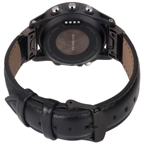 Cinturino Per Orologio In Vera Pelle Per Garmin Fenix 7s/6s/5s - Sgancio Rapido Black 22 Mm - Foto 2