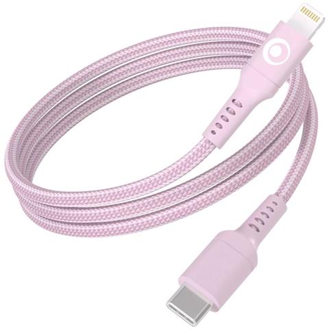 Cavo Di Ricarica E Trasferimento Usb-c /lightning 3a Power Delivery 60w 1,2m, Rosa - Foto 1