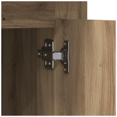 Scrivania  con spazio di archiviazione in rovere artigianale 50x115x75 cm in legno ingegnerizzato - Foto 9