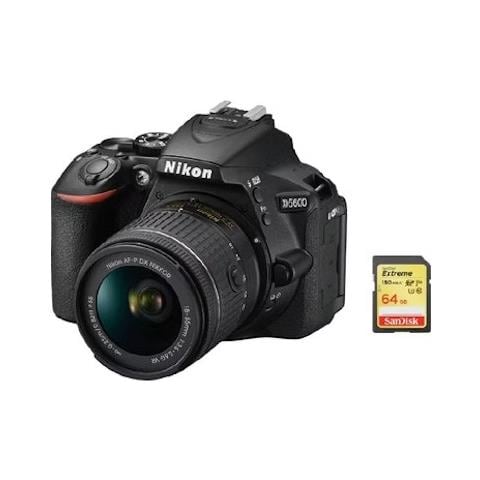 D5600 Kit Af-p 18-55mm F3.5-5.6g Vr + Scheda Sd Da 64gb - Foto 1
