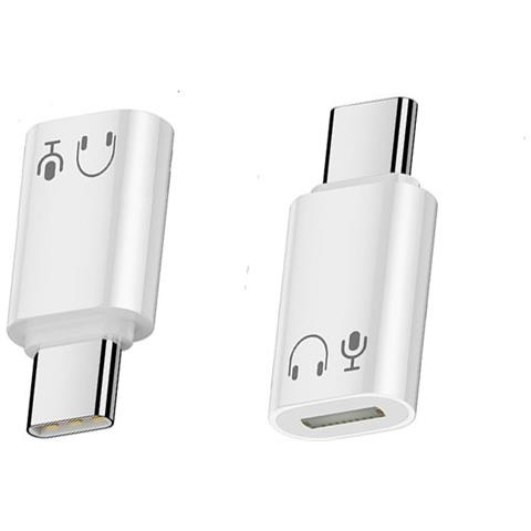 Adattatore Da Lightning Femmina A Usb-c Maschio In Alluminio Per Cuffie: Ascolta, Chiama E Controlla Con Qualità Hi-fi White - Foto 1