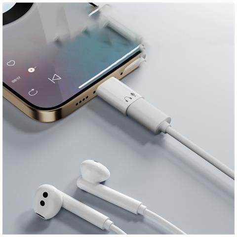 Adattatore Da Lightning Femmina A Usb-c Maschio In Alluminio Per Cuffie: Ascolta, Chiama E Controlla Con Qualità Hi-fi White - Foto 5