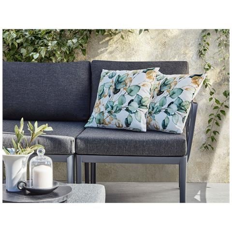 Set Di 2 Cuscini Da Esterno Glade Trama Di Piante 45 X 45 Cm Multicolore - Foto 1