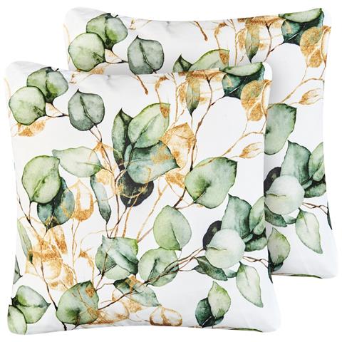 Set Di 2 Cuscini Da Esterno Glade Trama Di Piante 45 X 45 Cm Multicolore - Foto 2