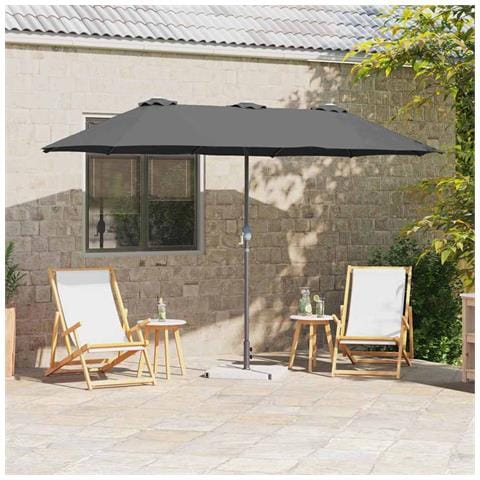 Ombrello da giardino Antracite 370 x 197 x 239 cm - Foto 2