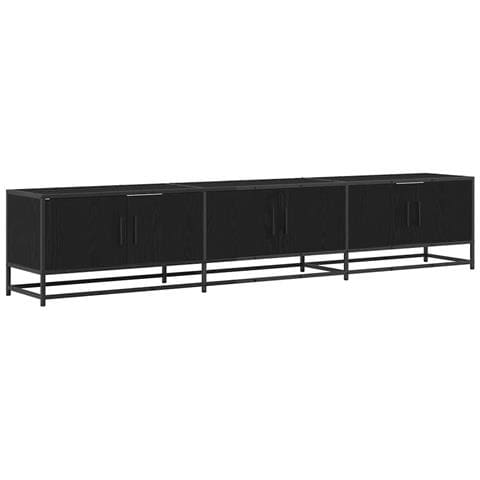 Mobile TV Rovere nero 210 x 35 x 41 cm Legno multistrato - Foto 1