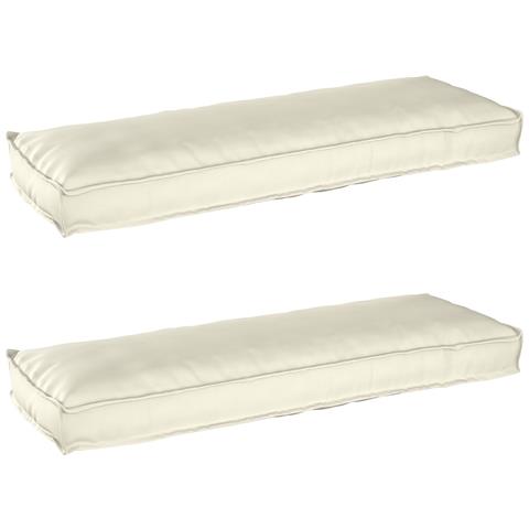 Set di Cuscini per Pallet 2 pcs Crema 120 x 40 x 8 cm - Foto 1