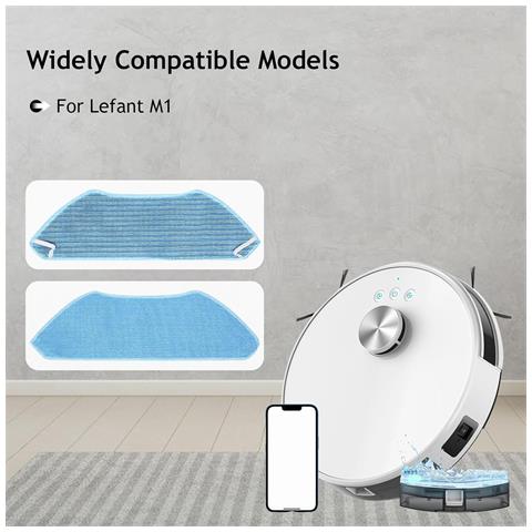 Panni Di Ricambio Per Robot Aspirapolvere Lefant M1/m2/u180 & Okp K8 - Confezione Da 4 - Foto 2