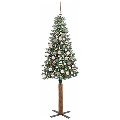 Albero di Natale snodato con 300 LED con supporto Verde 180 cm - Foto 2