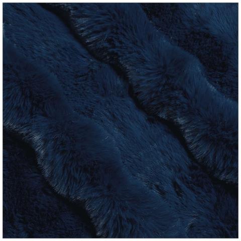 Coperta in Pelliccia di Coniglio Finta 4 pcs Blu Marino - Foto 9