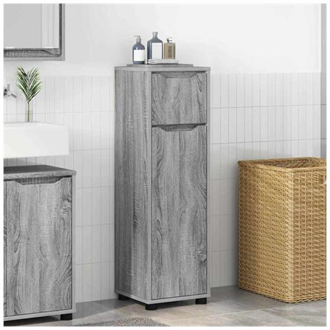 Mobile da Bagno con cassetto Grigio Sonoma 30,5 x 30 x 101 cm - Foto 2
