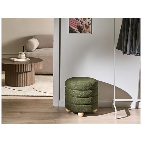 Pouf Chilly Bouclé Verde - Foto 1