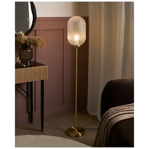 Lampada Da Pavimento Portero Metallo Oro - Foto 1